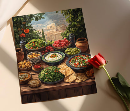 Affiche Mezze Libanais – Impression Art du Décor Méditerranéen