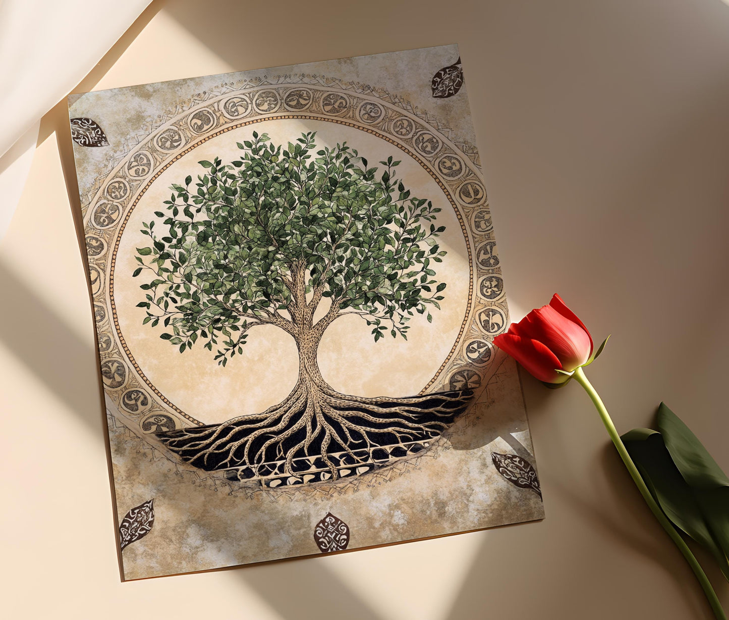 Affiche Arbre de Vie Iroquois – Décor mural inspiré des natifs