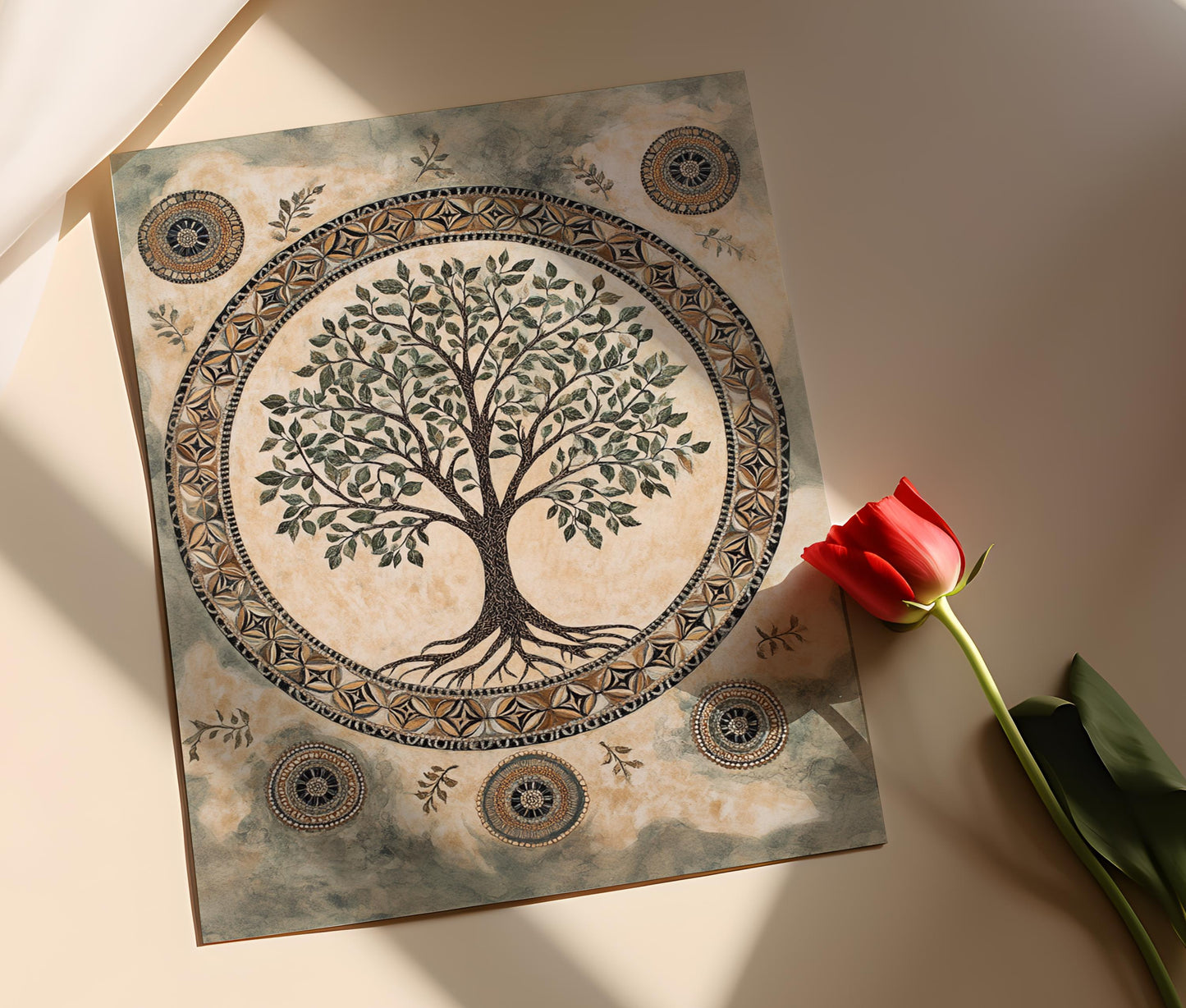 Affiche Iroquois Arbre de Vie – Poster Art Tribal Amérindien Nature