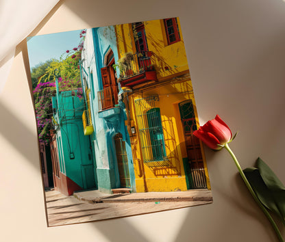 Affiche Maisons Colorées de La Boca – Art Print Vibrant de Buenos Aires