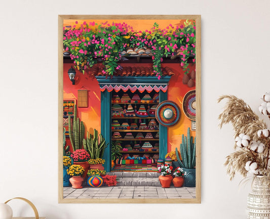Affiche Guatemala – Impression artistique vibrante du village