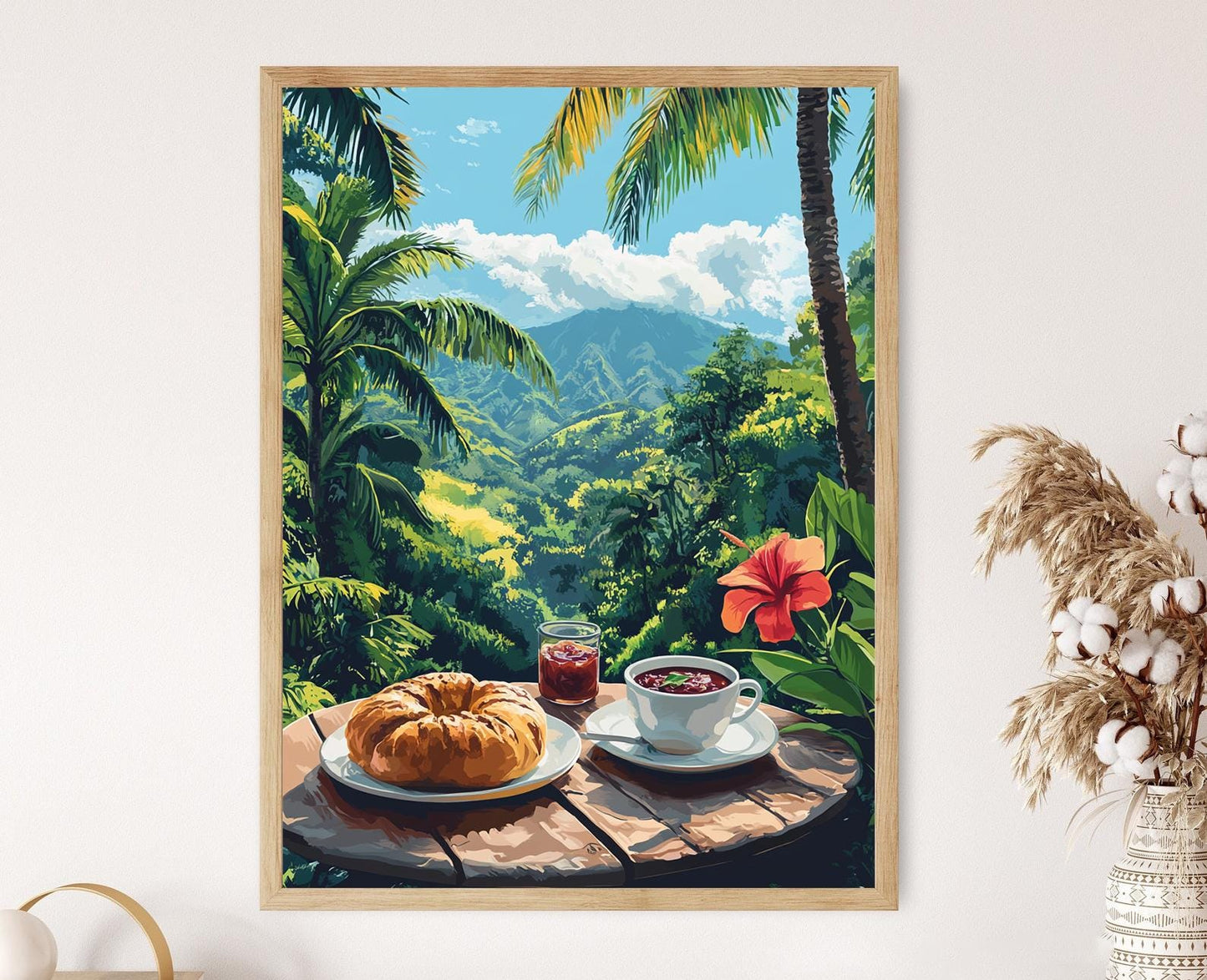 Affiche Art de Petit-Déjeuner Hilo – Cuisine Hawaïenne Traditionnelle