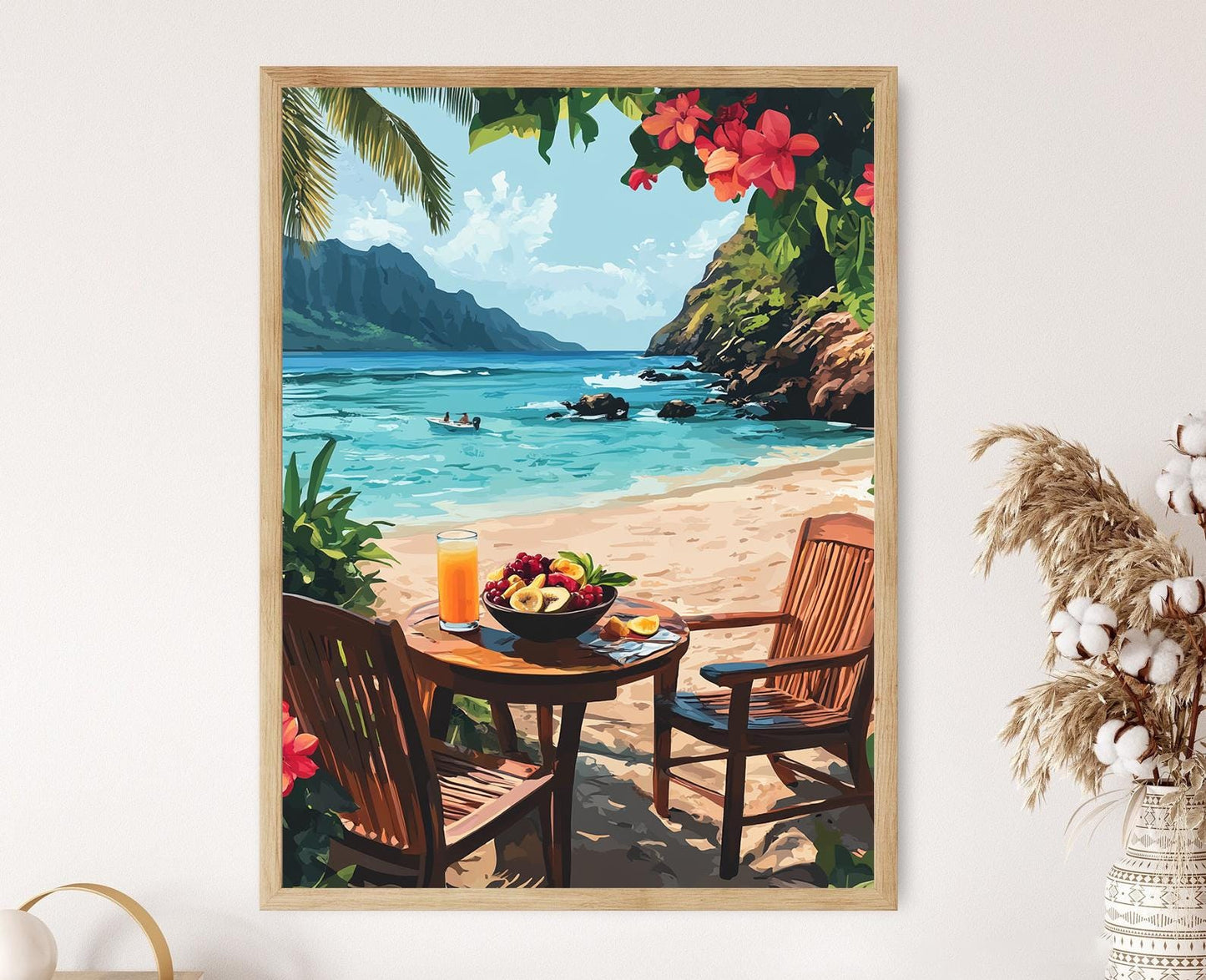 Affiche Lanikai Beach – Impression Art de Petit-Déjeuner Hawaïen