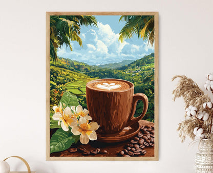 Affiche Chocolat Chaud au Costa Rica – Poster Art Héritage Tropical