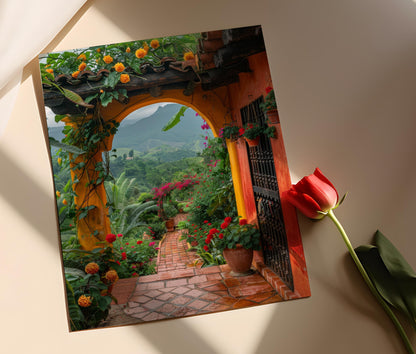 Affiche Jardin Colombien Traditionnel – Art Botanique Coloré