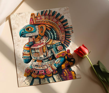 Affiche Aztec Tezcatlipoca – Poster Art Mésopotamienne Ancienne