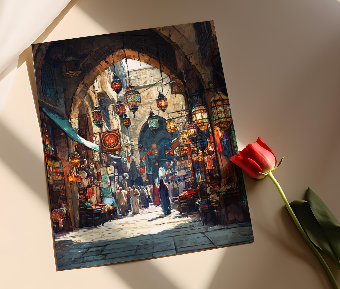 Affiche Souk Al-Hamidiyah – Poster Art du Marché Syrien