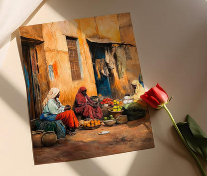 Affiche Marché Sudanien – Poster Art du Marché Africain