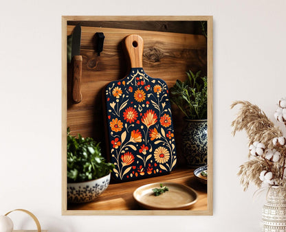 Affiche Art Populaire Polonais – Décor de Cuisine avec Wycinanki