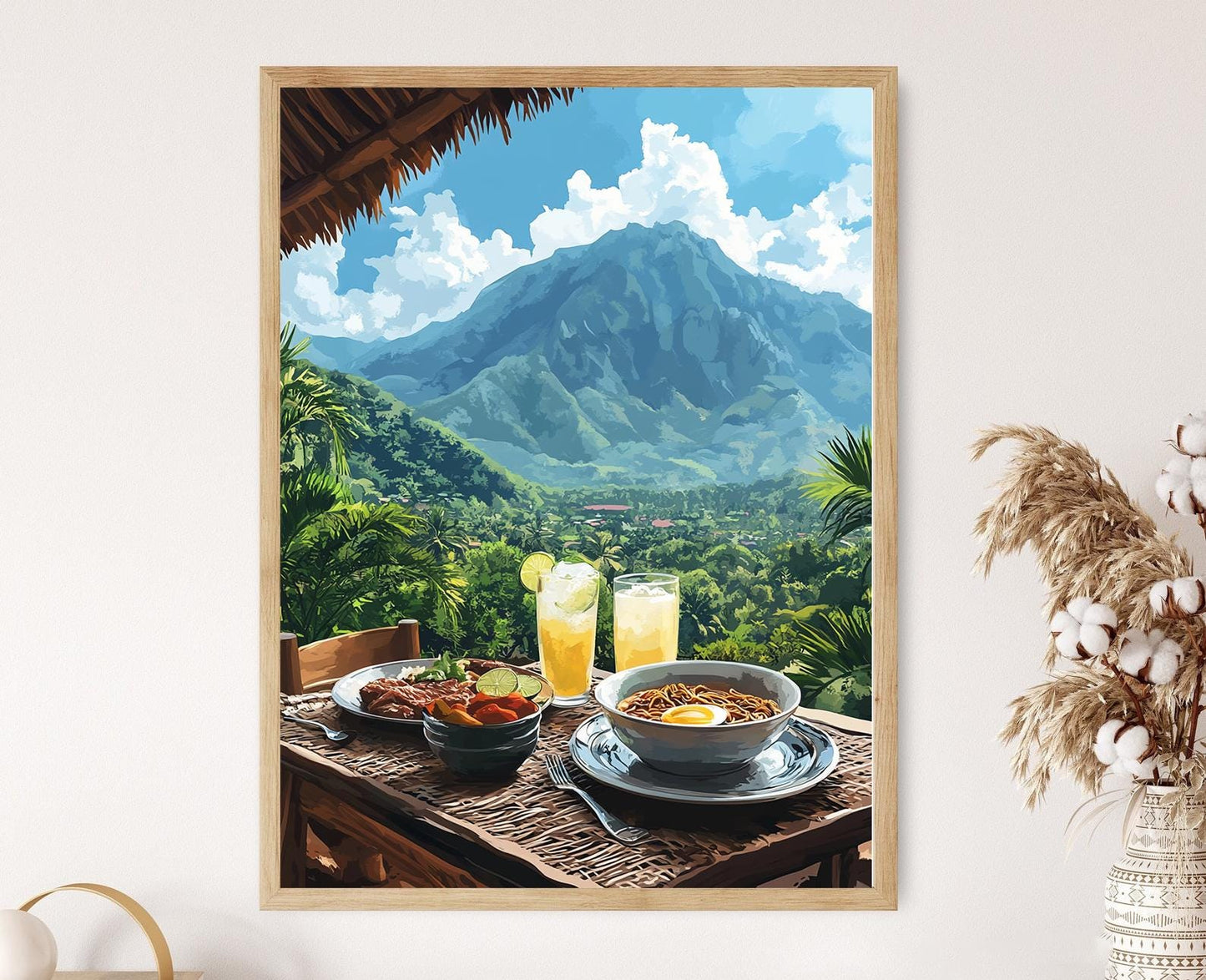 Affiche Petit-Déjeuner Bandung – Art de la Cuisine Indonésienne