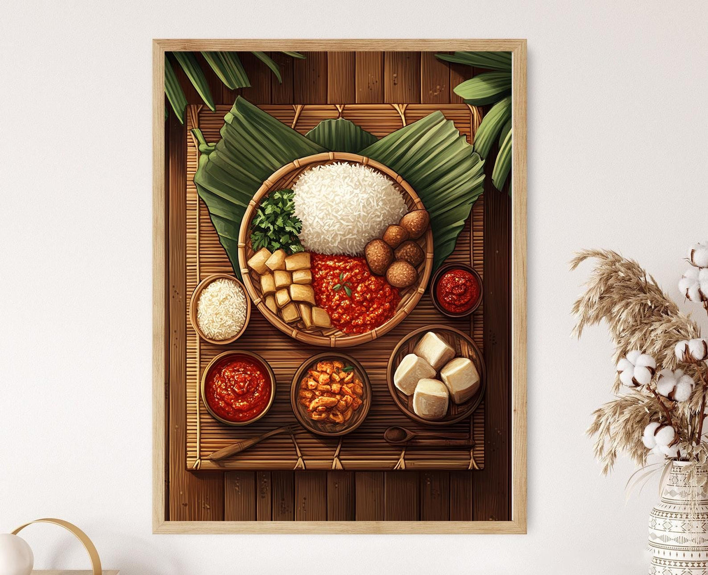 Affiche Lontong Medan – Poster Art Culinaire Indonésien