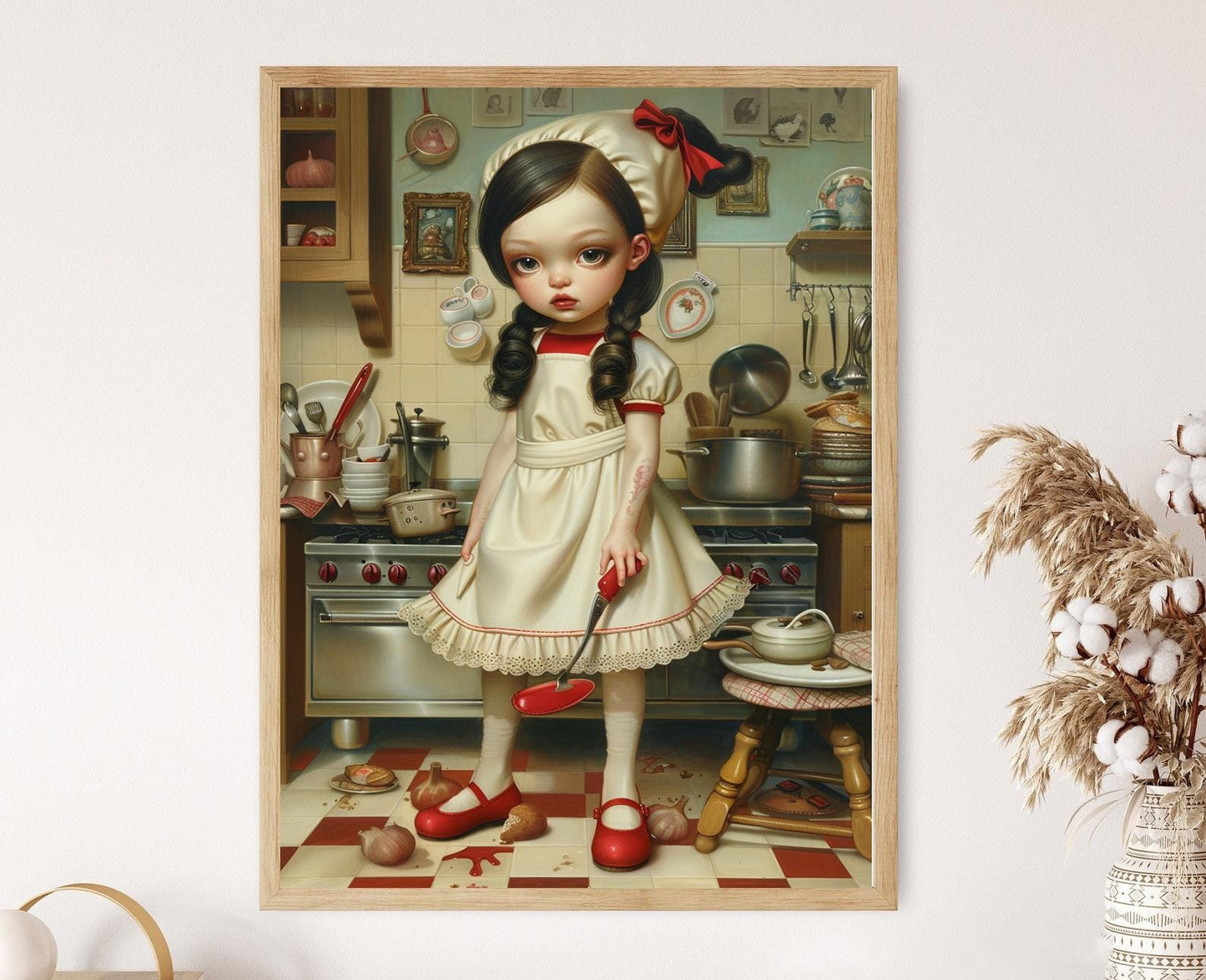 Affiche Cuisine Enchantée – Poster Art de Fille Cuisinière