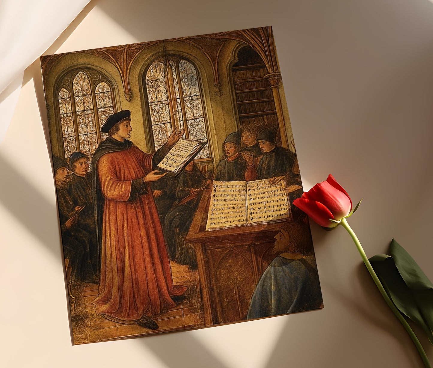 Affiche Guillaume de Machaut – Poster Scène Médiévale & Art Musical Illuminé