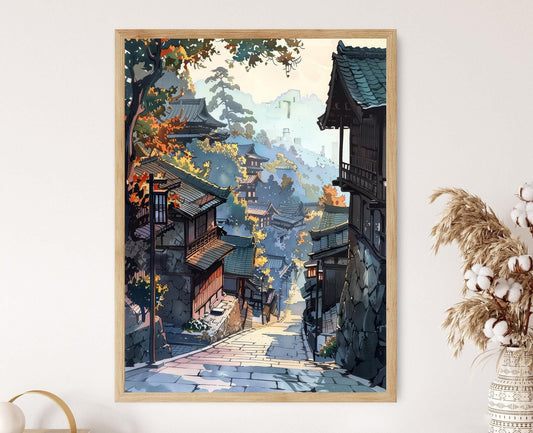 Affiche Ville Japonaise Style Hiroshi Yoshida – Poster Art Unique