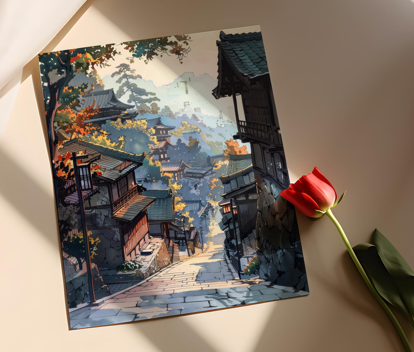 Affiche Ville Japonaise Style Hiroshi Yoshida – Poster Art Unique