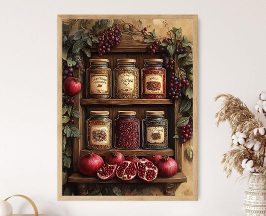 Affiche Épices Libanaises – Illustration Colorée pour Cuisine Méditerranéenne