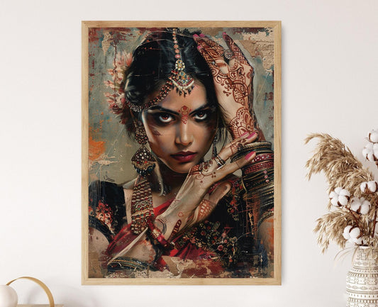 Affiche Danse Kathak – Poster Portrait Giclée de Danse Indienne