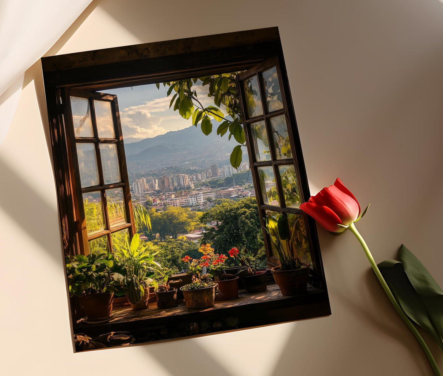 Affiche Caracas – Vue coloniale sur El Ávila à Venezuela