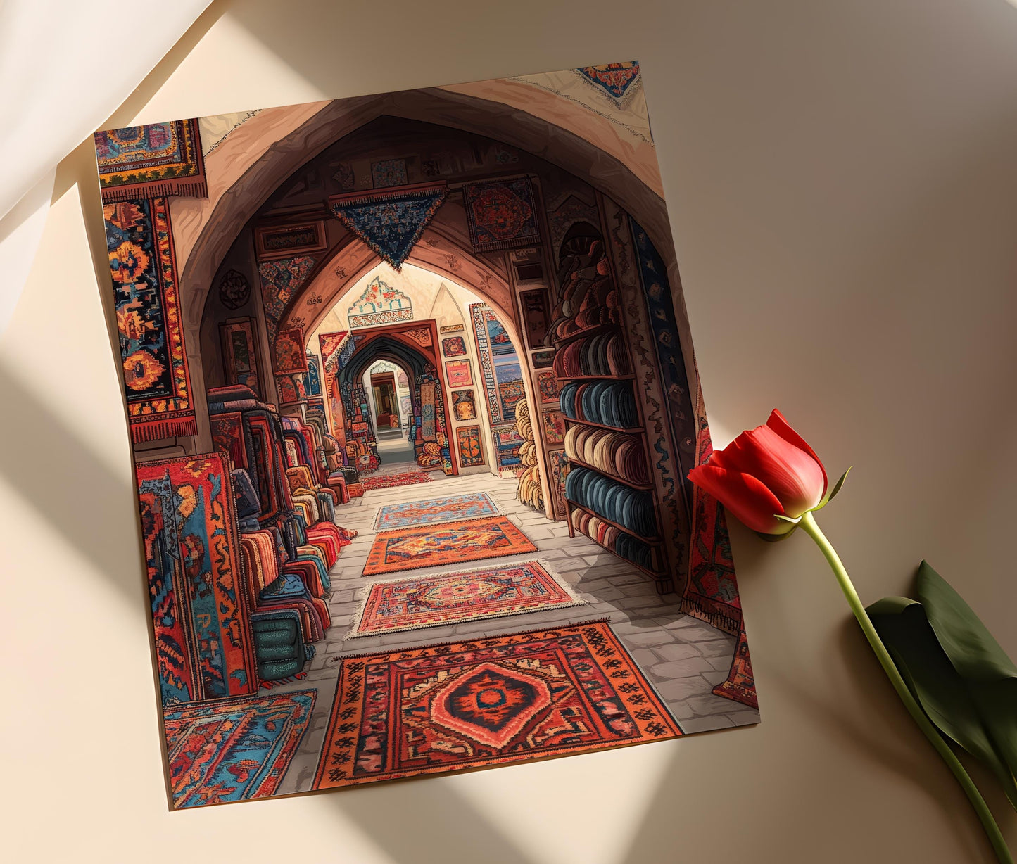 Affiche Tapis Iraki Traditionnel – Impression Art Boutique Orientale