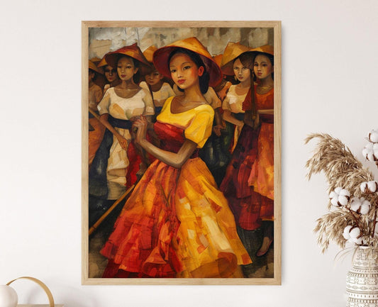 Affiche Tinikling – Impression Artistique des Danseurs Philippins