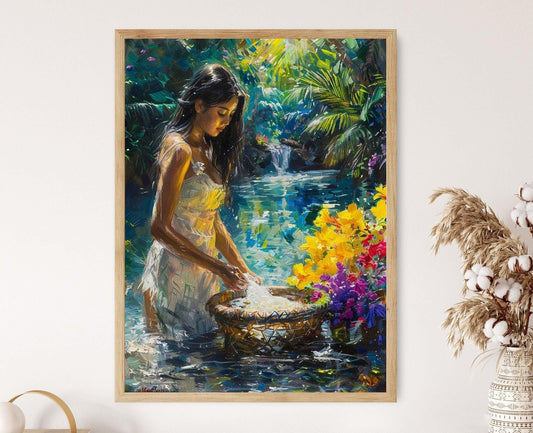 Affiche Jour de Linge – Poster Art Filipino Lush pour Bureau