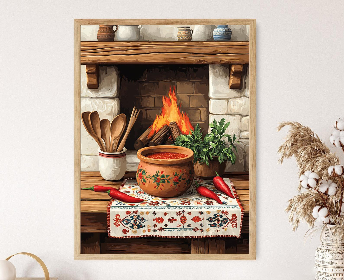 Affiche Cuisine Rustique Macédonienne avec Ajvar – Art Culinaire