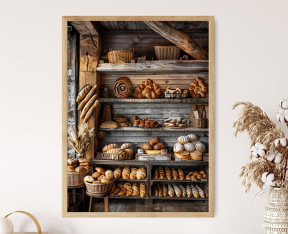 Affiche Boulangerie Française – Art mural vintage de cuisine parisienne