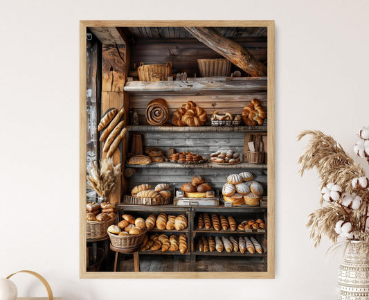 Affiche Boulangerie Française – Art mural vintage de cuisine parisienne