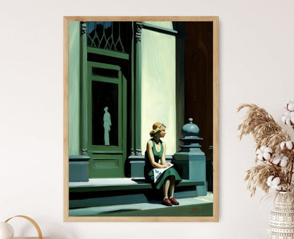 Affiche Style Edward Hopper – Poster Scène Américaine Classique
