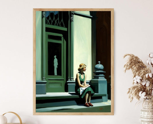 Affiche Style Edward Hopper – Poster Scène Américaine Classique