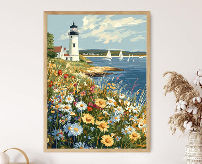 Affiche Phare d'Edgartown – Poster Art de Martha’s Vineyard