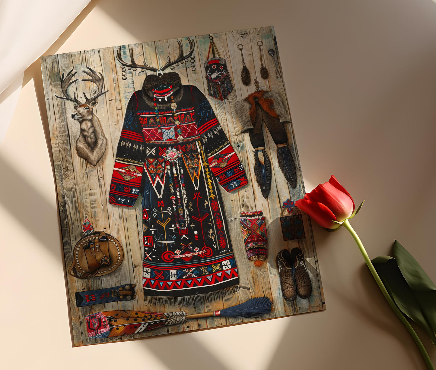 Affiche Culture Sami – Poster Héritage Nordique Élégant