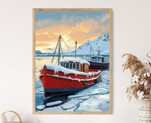 Affiche Scène Hivernale - Poster Paysage Argentins enneigé