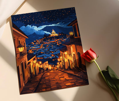 Affiche Quito en Hiver – Poster Ville Écossaise Neigeuse et Charme Colonial