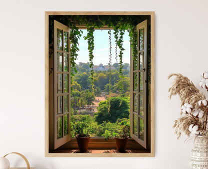 Affiche Bengaluru – Poster Art de Cubbon Park et Fenêtres en Vigne