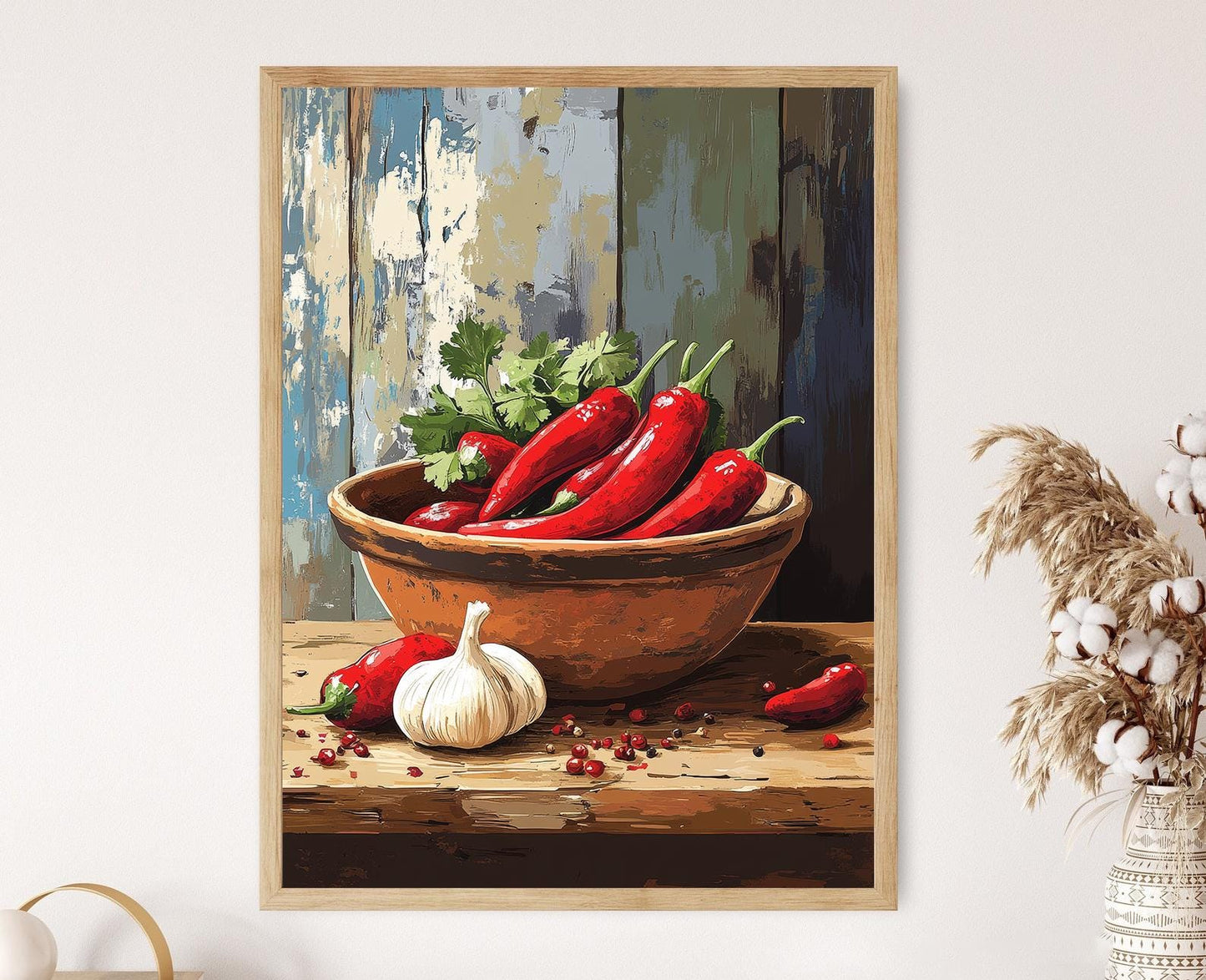 Affiche Molcajete – Illustration d'épices pour déco de restaurant mexicain