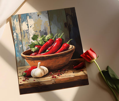 Affiche Molcajete – Illustration d'épices pour déco de restaurant mexicain