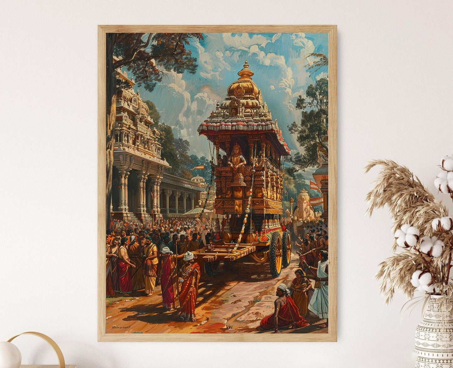 Affiche Festival de Temple Tamil Nadu – Art Culture du Sud de l'Inde