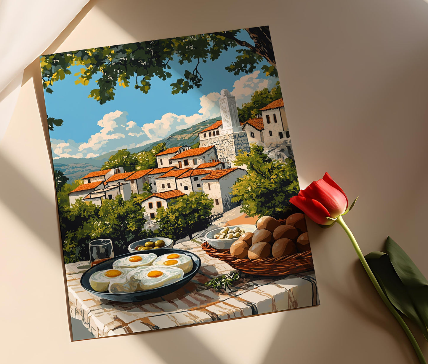 Affiche Petit Déjeuner à Kumanovo – Impression du Patrimoine Macédonien
