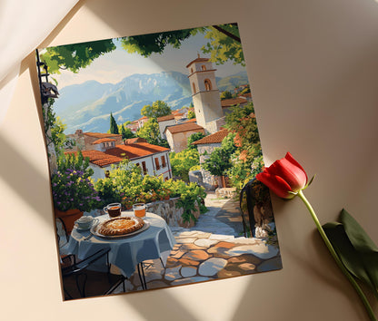 Affiche Petit-Déjeuner à Prilep – Impression artistique des Tours Marko