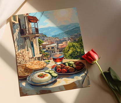 Affiche Petit-Déjeuner Kurde à Qamishli – Impression Art Traditionnelle