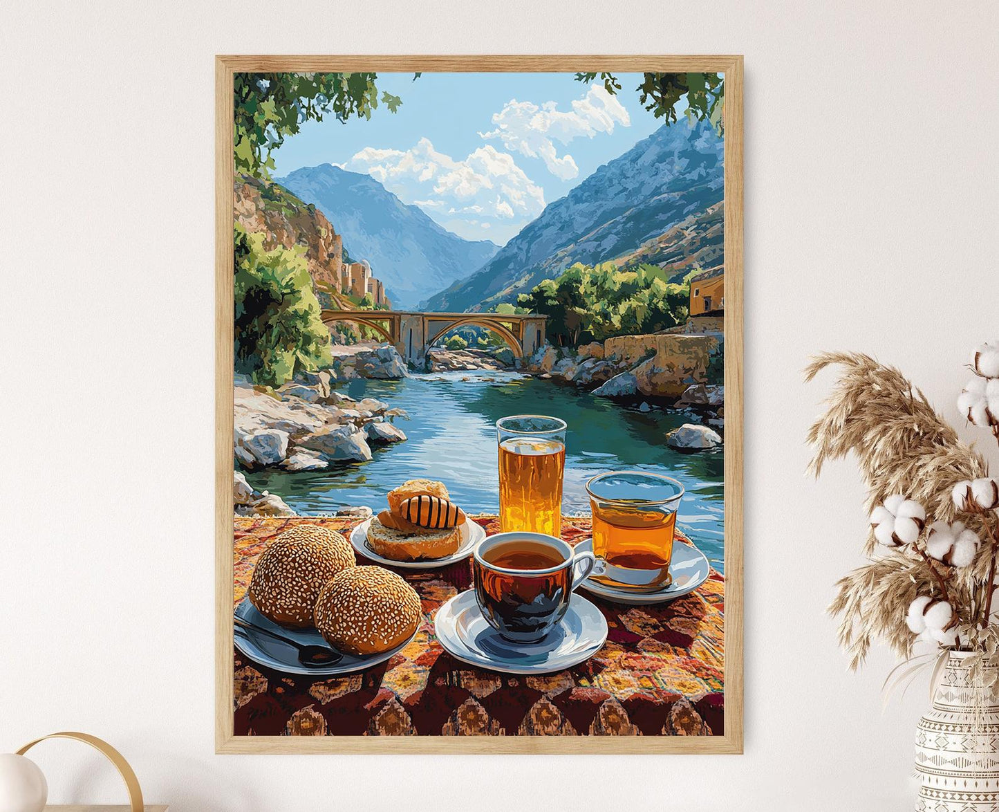 Affiche Zakho Braekfast – Poster Scène du Pont Delal avec Miel