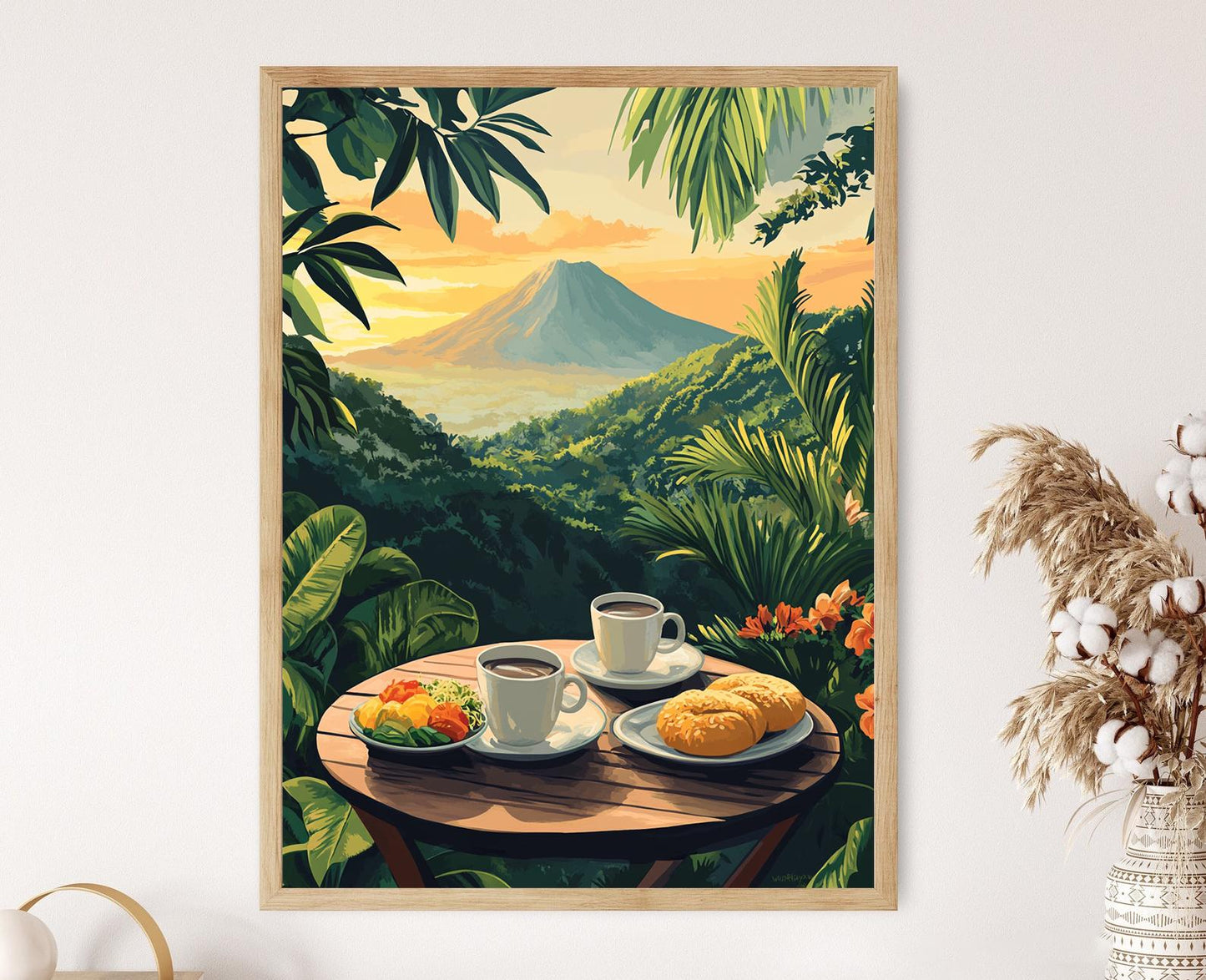 Affiche Kinilaw et Pandesal – Impression artistique de Davao et Mont Apo