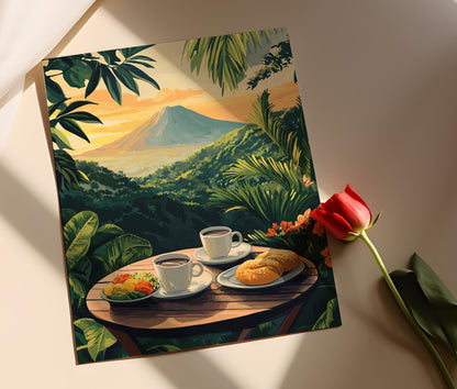 Affiche Kinilaw et Pandesal – Impression artistique de Davao et Mont Apo