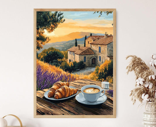 Affiche Provence – Poster Art de campagne avec miel de lavande