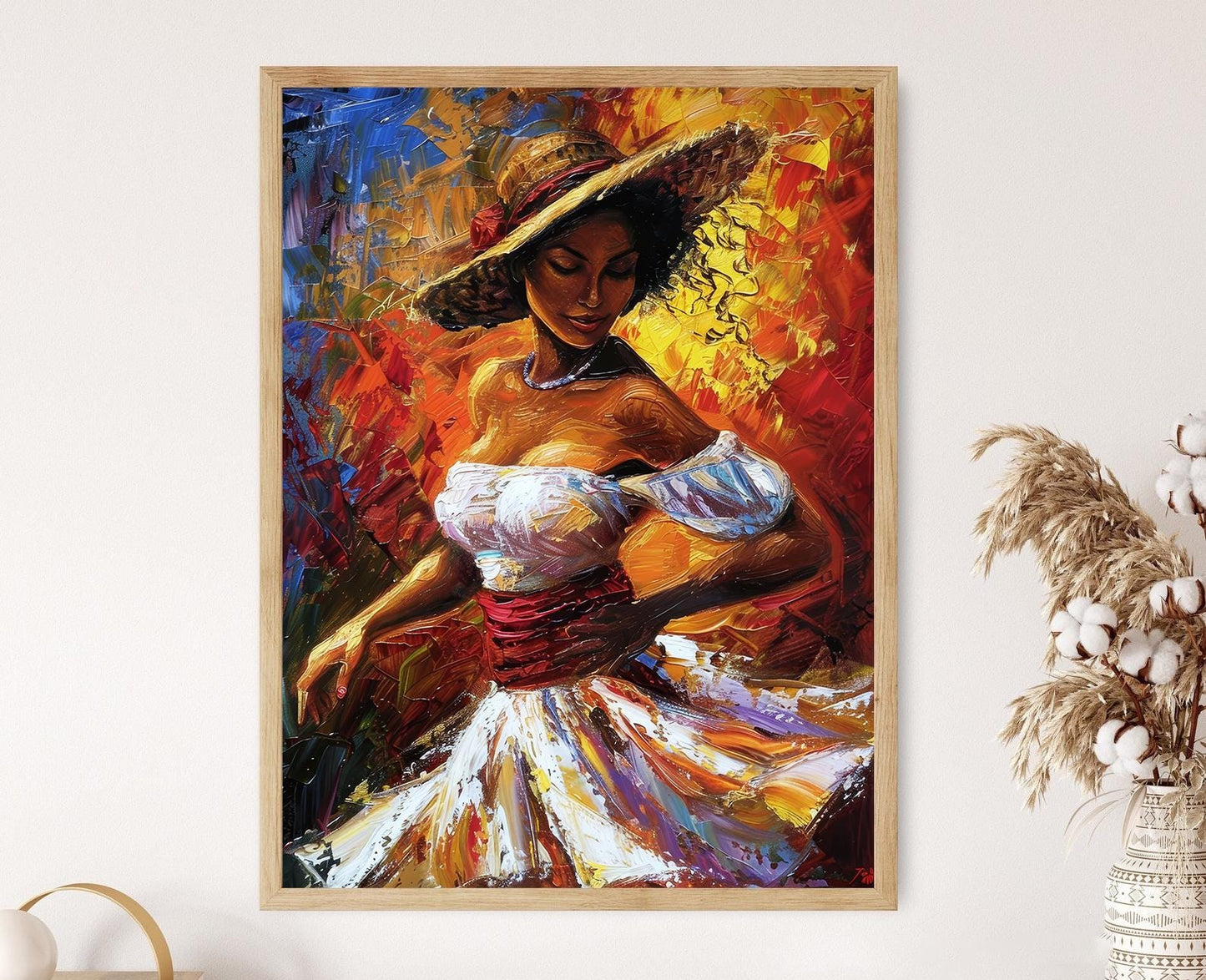 Affiche Danseuse de Salsa Portoricaine – Art Énergique pour la Décoration