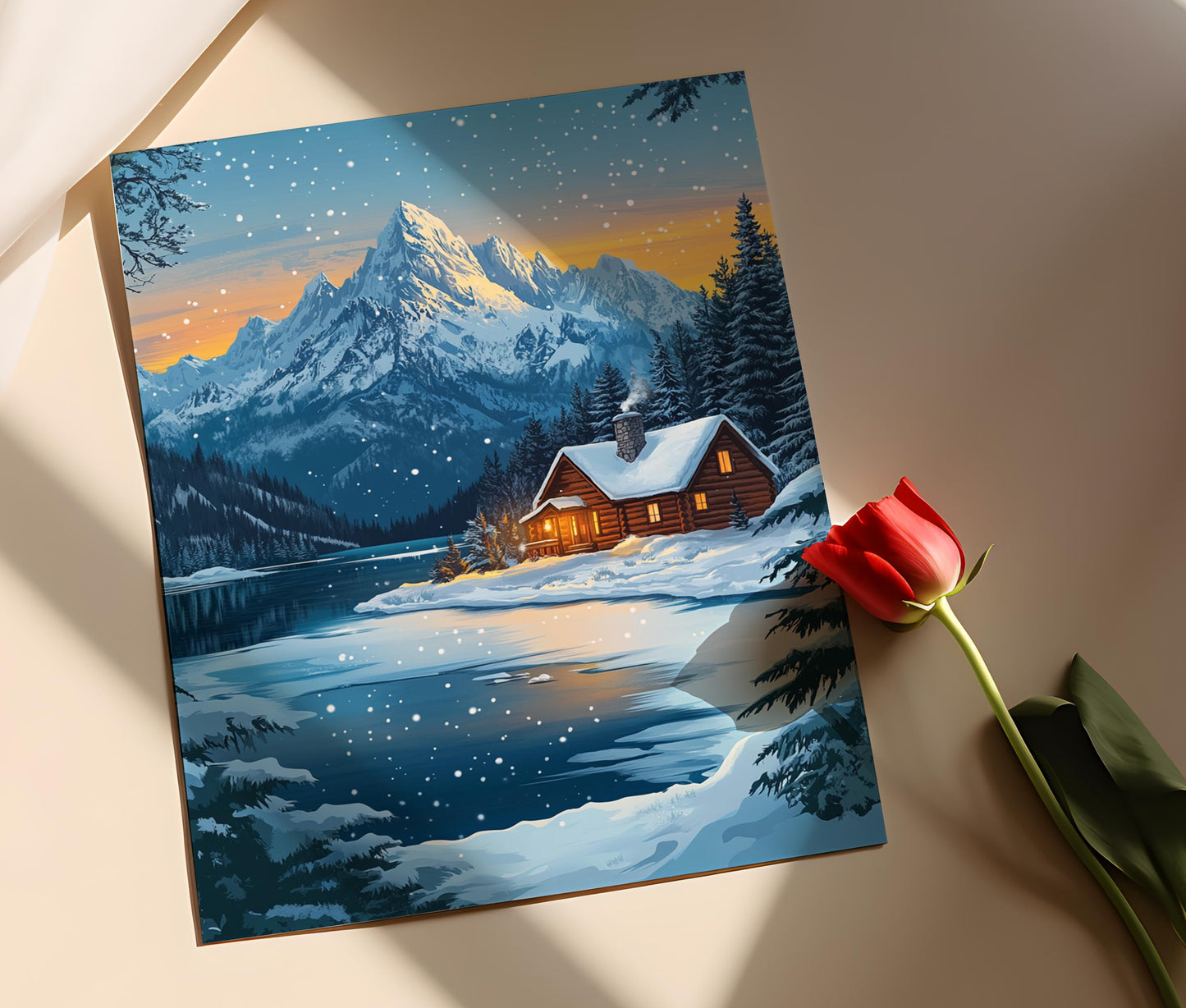 Affiche Bariloche – Art Print Paysage d'Argentine enneigé