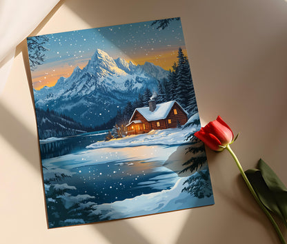 Affiche Bariloche – Art Print Paysage d'Argentine enneigé