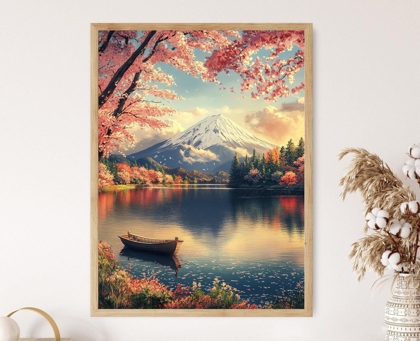 Affiche Mont Fuji et Cerisiers en Fleurs – Impression Art Inspirée par Hiroaki Takahashi