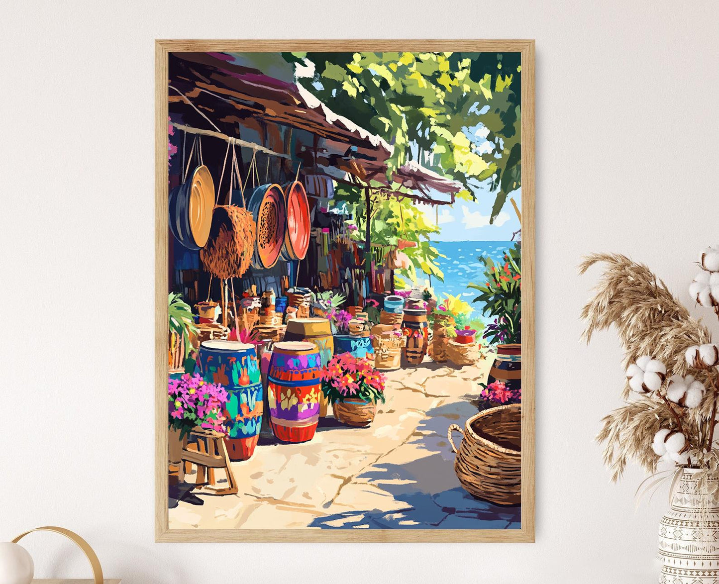 Affiche Souvenirs Haïtiens – Poster Art de Tambour en Acier Coloré